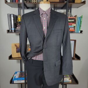 Michael Kors Men's Sport Coat Blazer Two Button CH‎ Gray Twill Wool Size 40R